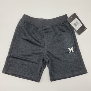 Hurley Shorts Black Heather Pull On Solar French Terry Quick Dry Boys Sz 3T NEW